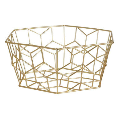Contour Matte Gold Fruit Basket | Vertex