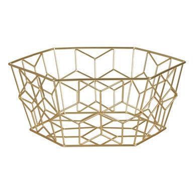 Contour Matte Gold Fruit Basket | Vertex