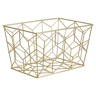 Contour Matte Gold Storage Basket | Vertex