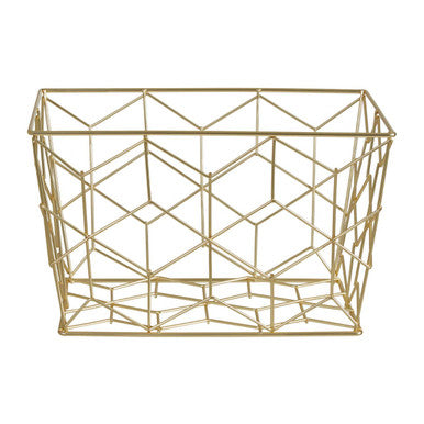Contour Matte Gold Storage Basket | Vertex