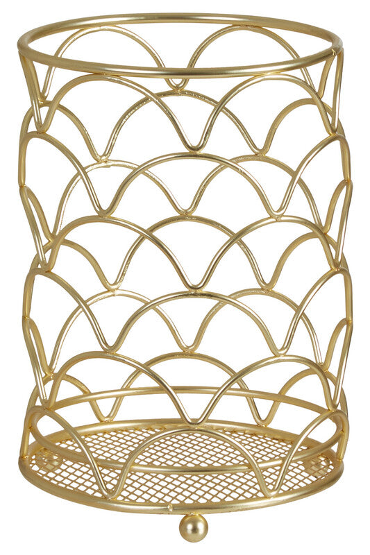 Deco Matte Gold Utensil Holder | Vertex