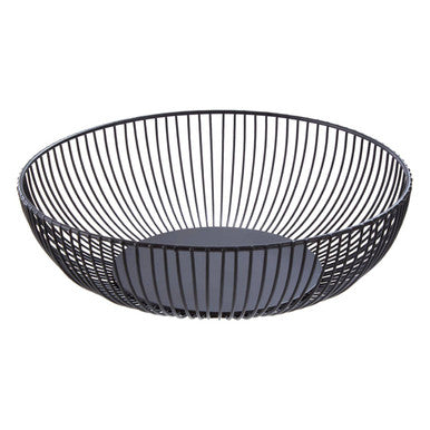 Matte Black Iron Wire Fruit Bowl | Emery