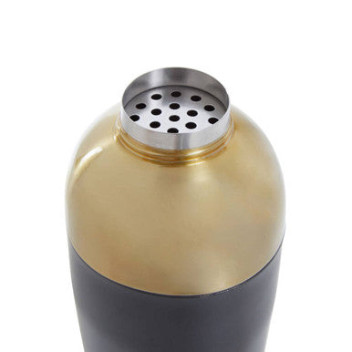 Gold Finish and Black Cocktail Shaker | Mixology