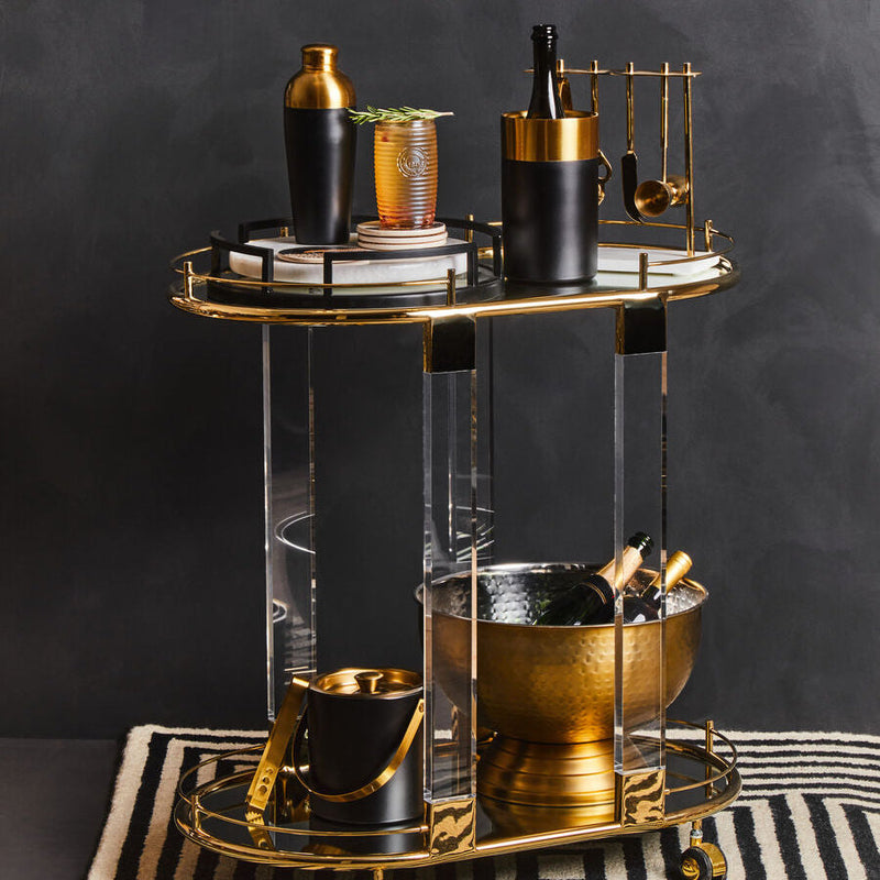 Gold Finish and Black Wine Cooler | Mixology