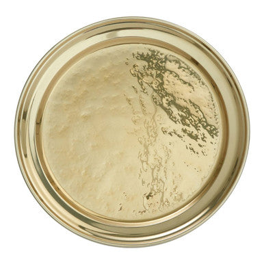 Brass Finish Large Serving Plate | Miressa