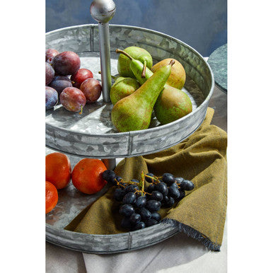 Two Tier Galvanised Steel Cake Stand | Drummond