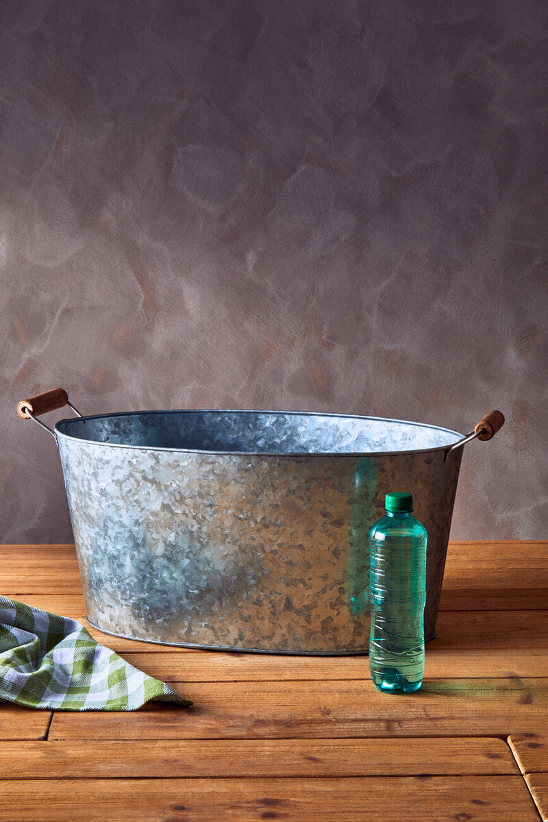 Large Boat Shape Galvanised Steel Tray | Drummond