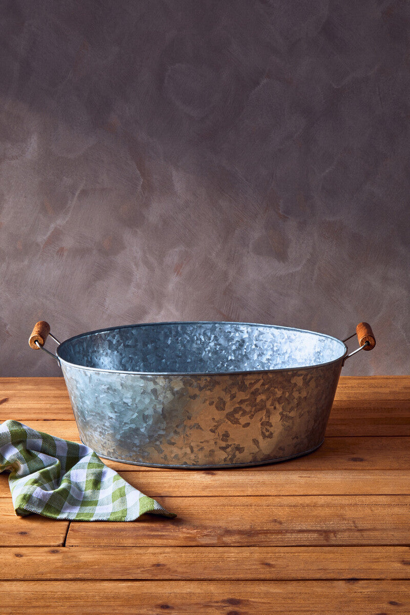 Large Boat Shape Galvanised Steel Tray | Drummond