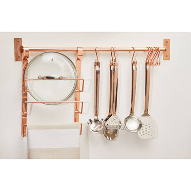 Set of 10 Rose Gold Hanging Hooks | Sorello