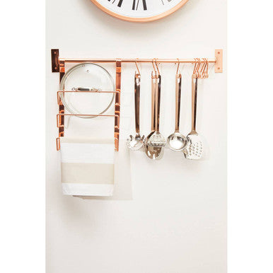 Set of 10 Rose Gold Hanging Hooks | Sorello
