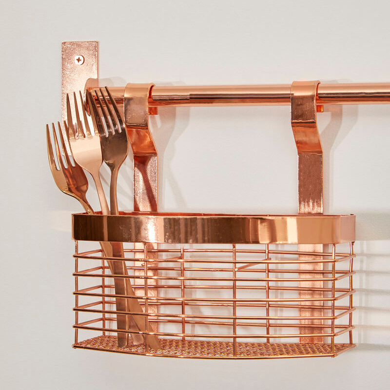 Rose Gold Hanging Storage Basket | Sorello