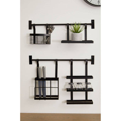 Matt Black Hanging Storage Rack | Sorello