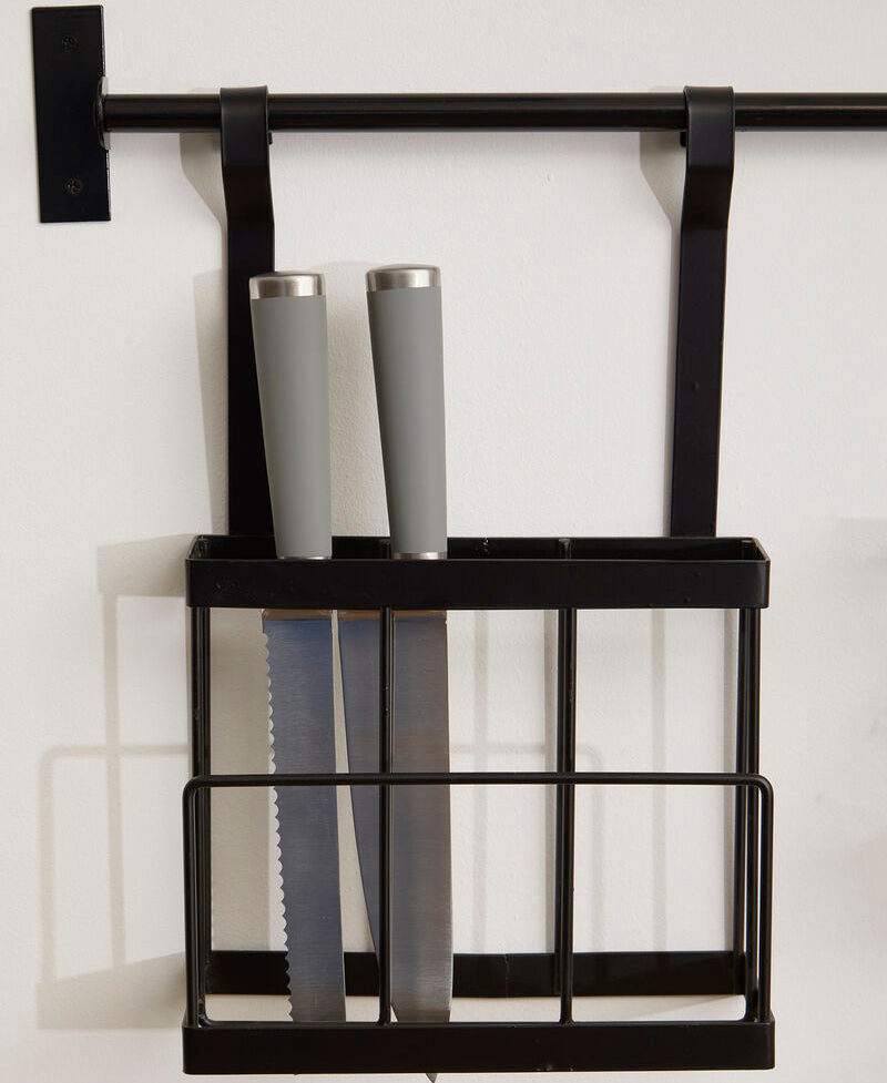 Matt Black Hanging Storage Rack | Sorello