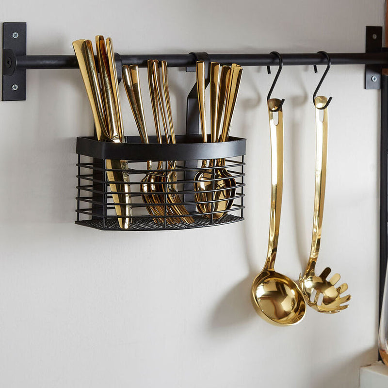 Matte Black Hanging Storage Basket | Sorello