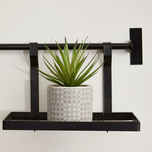 Matt Black Hanging Shelf Storage Rack | Sorello