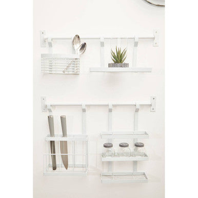 White Iron Three Level Hanging Rack | Sorello