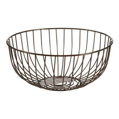 Round Black Nickel Finish Fruit Basket | Vertex