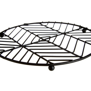 Black Powder Coat Round Trivet | Vertex