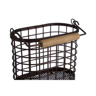 Oval Bronze Coated Utensil or Cutlery Holder | Vertex