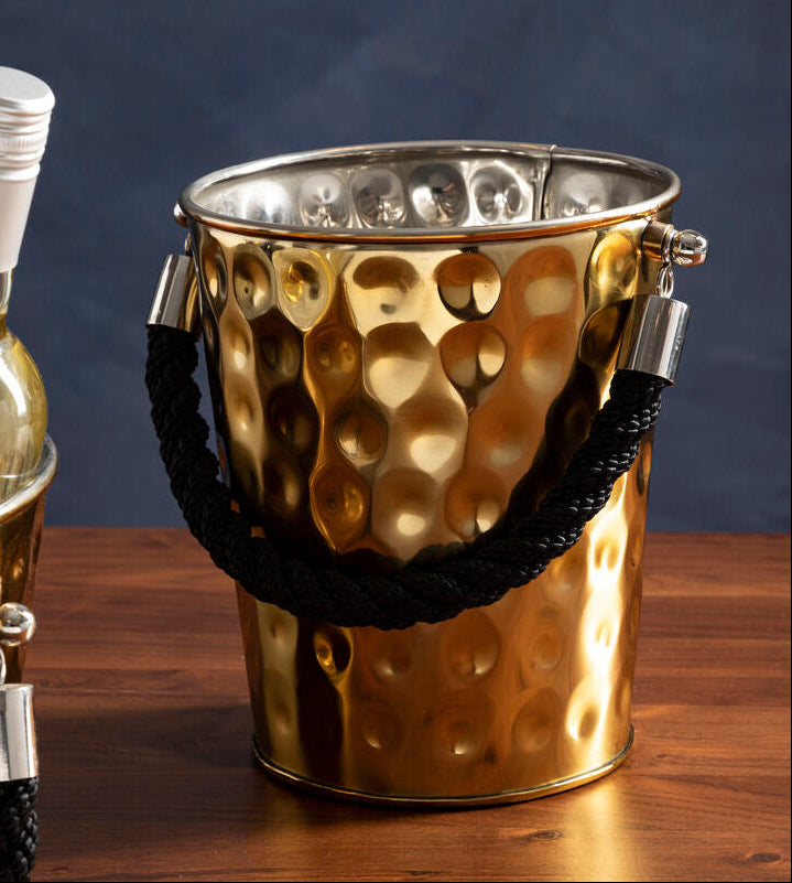 Small Gold Finish Party Bucket | Miressa