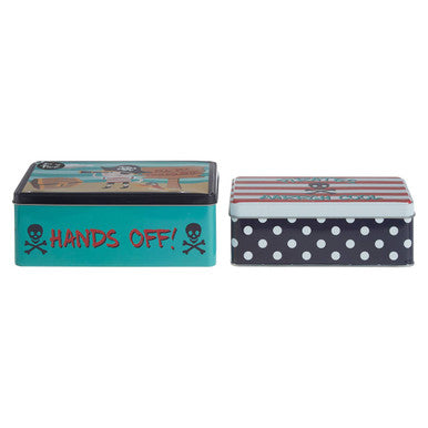Set of 2 Storage Tins | Pirate