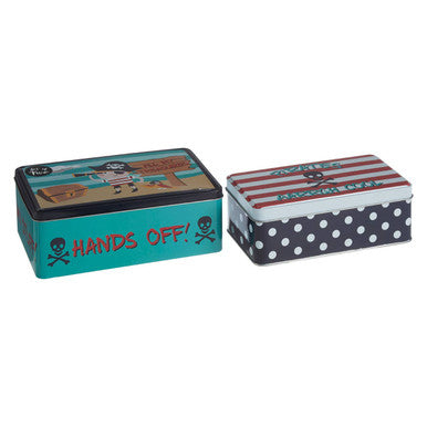 Set of 2 Storage Tins | Pirate