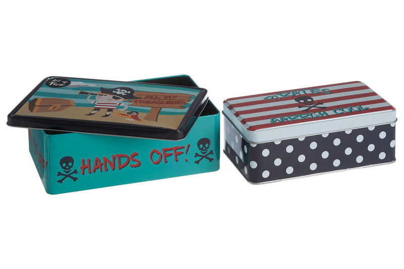 Set of 2 Storage Tins | Pirate