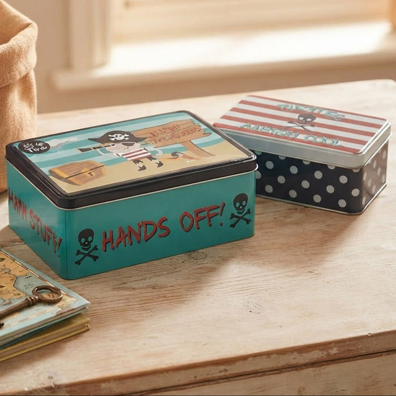 Set of 2 Storage Tins | Pirate