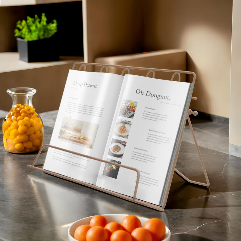 Pink Finish Cookbook Stand | Vertex