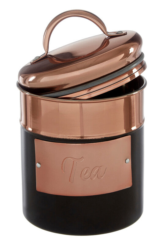 Charcoal and Copper Tea Canister | Prescott