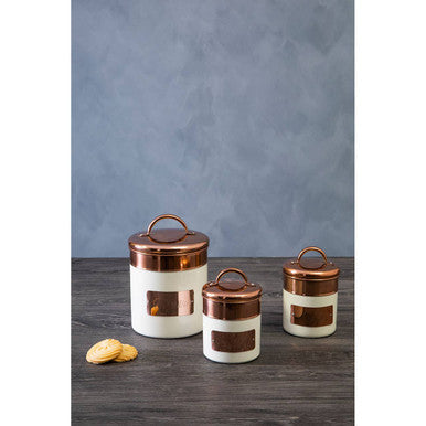Cream and Copper Biscuit Canister | Prescott