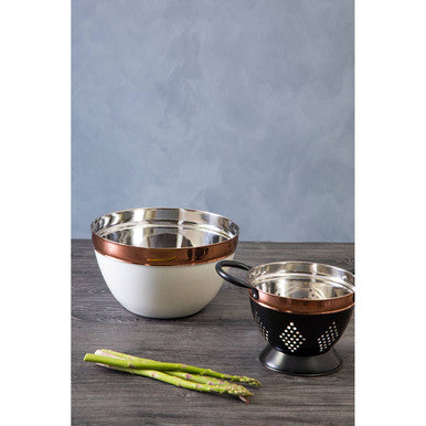 Small Charcoal and Copper Colander | Prescott