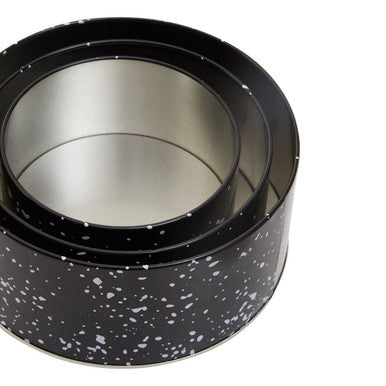 Set of Three Black and White Storage Tins | Paice