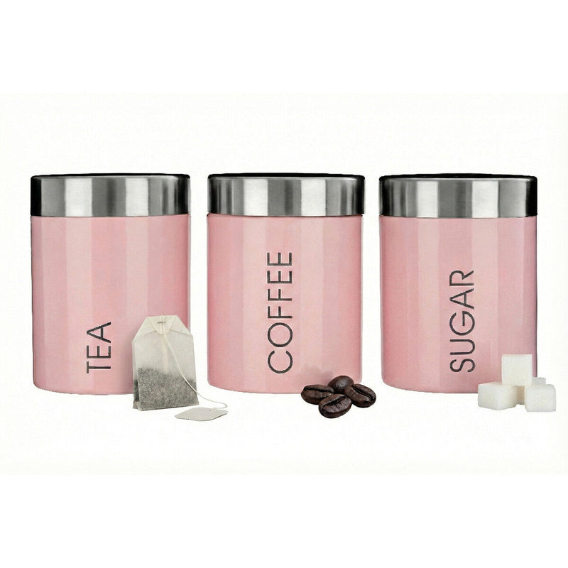 Light Pink Enamel Canisters | Liberty