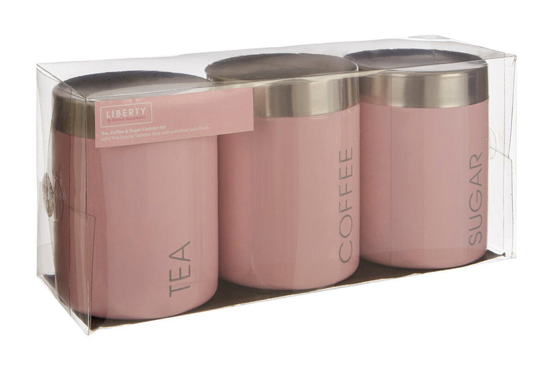 Light Pink Enamel Canisters | Liberty