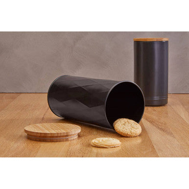 Black Large Storage Canister | Rhombus