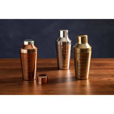 Recipe Brushed Brass Cocktail Shaker | Recipe Cocktail Shaker