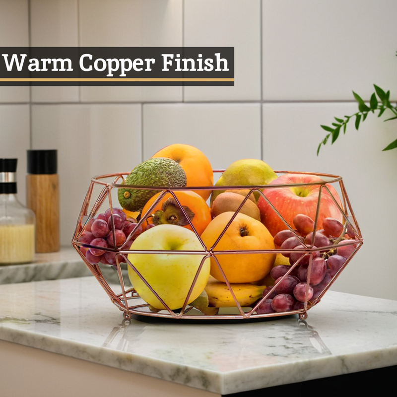 Copper Finish Fruit Basket | Vertex