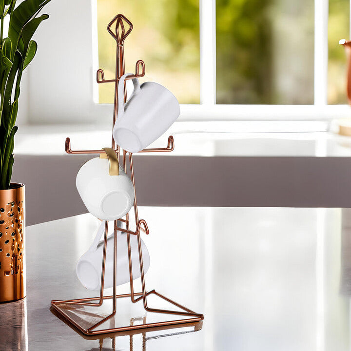 Copper Finish 6 Mug Tree | Vertex