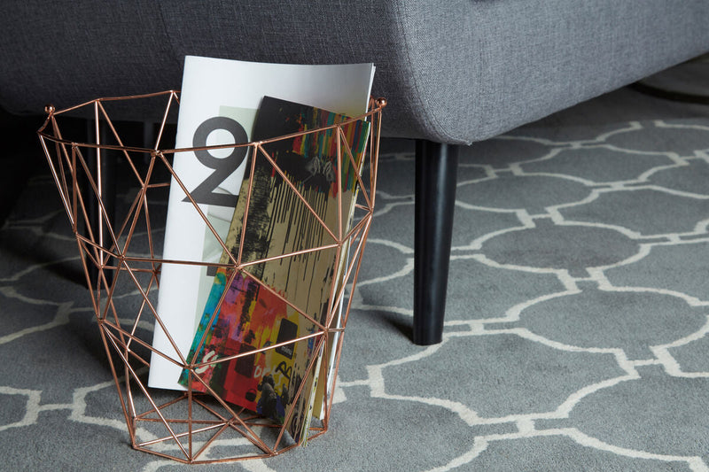 Copper Finish Storage Basket | Vertex