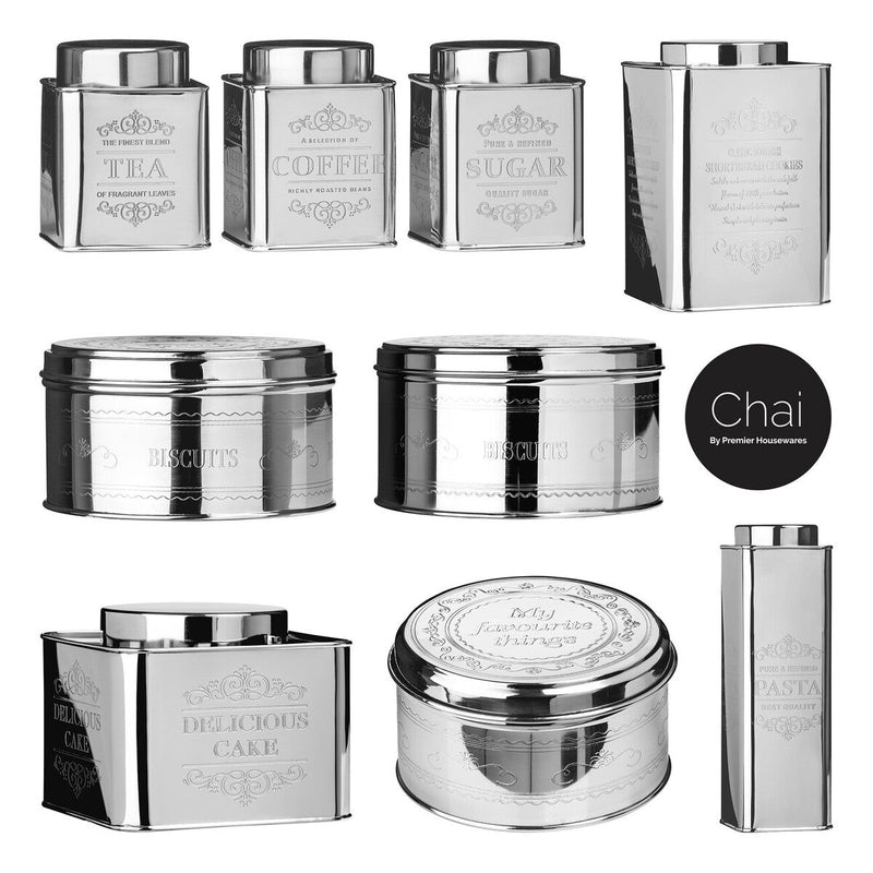 Silver Pasta Canister | Chai