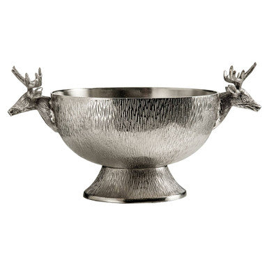 Nickel Finish Punch Bowl | Stag