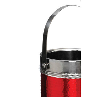 Red Ice Bucket with Tongs | Mixology