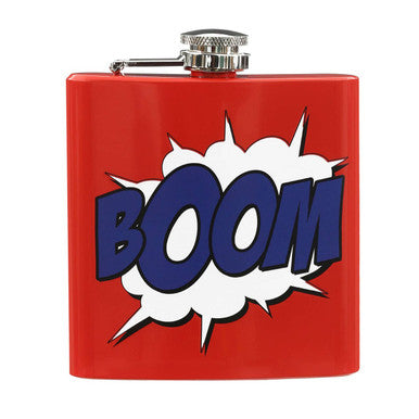 Red Hip Flask with Boom Design | Auden
