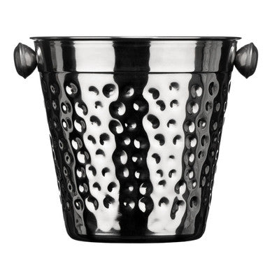 Hammered Effect Stainless Steel Ice Bucket | Mixology