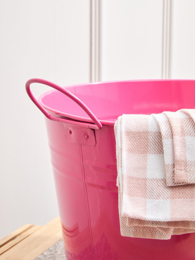 Pink Metal Bucket | Rhombus