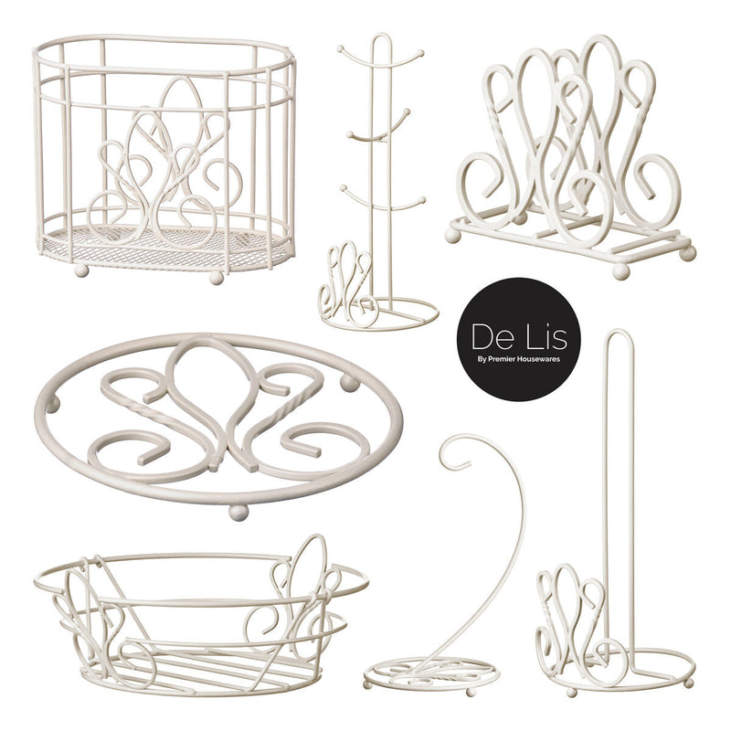 Cream Metal Napkin Holder | De Lis
