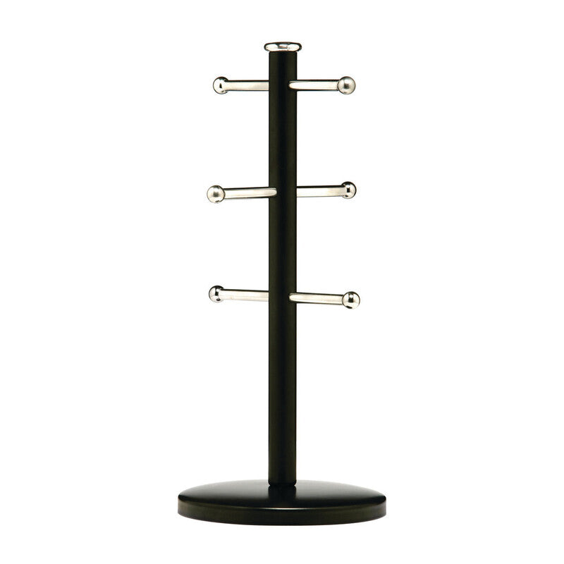 Matt Black Metal 6 Cup Mug Tree | Hirano