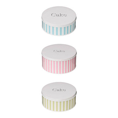 Green Cake Tin | Candy Stripe
