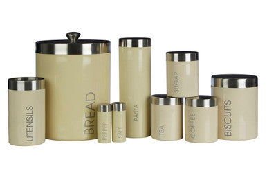 Cream Enamel Pasta Canister | Liberty
